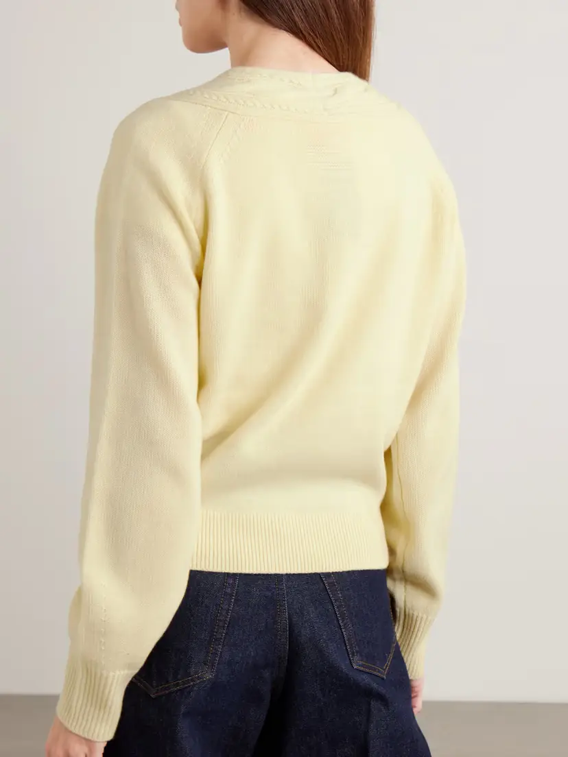 Guest In Residence The Varsity Cable-knit Cashmere Sweater | Thumbnail 3