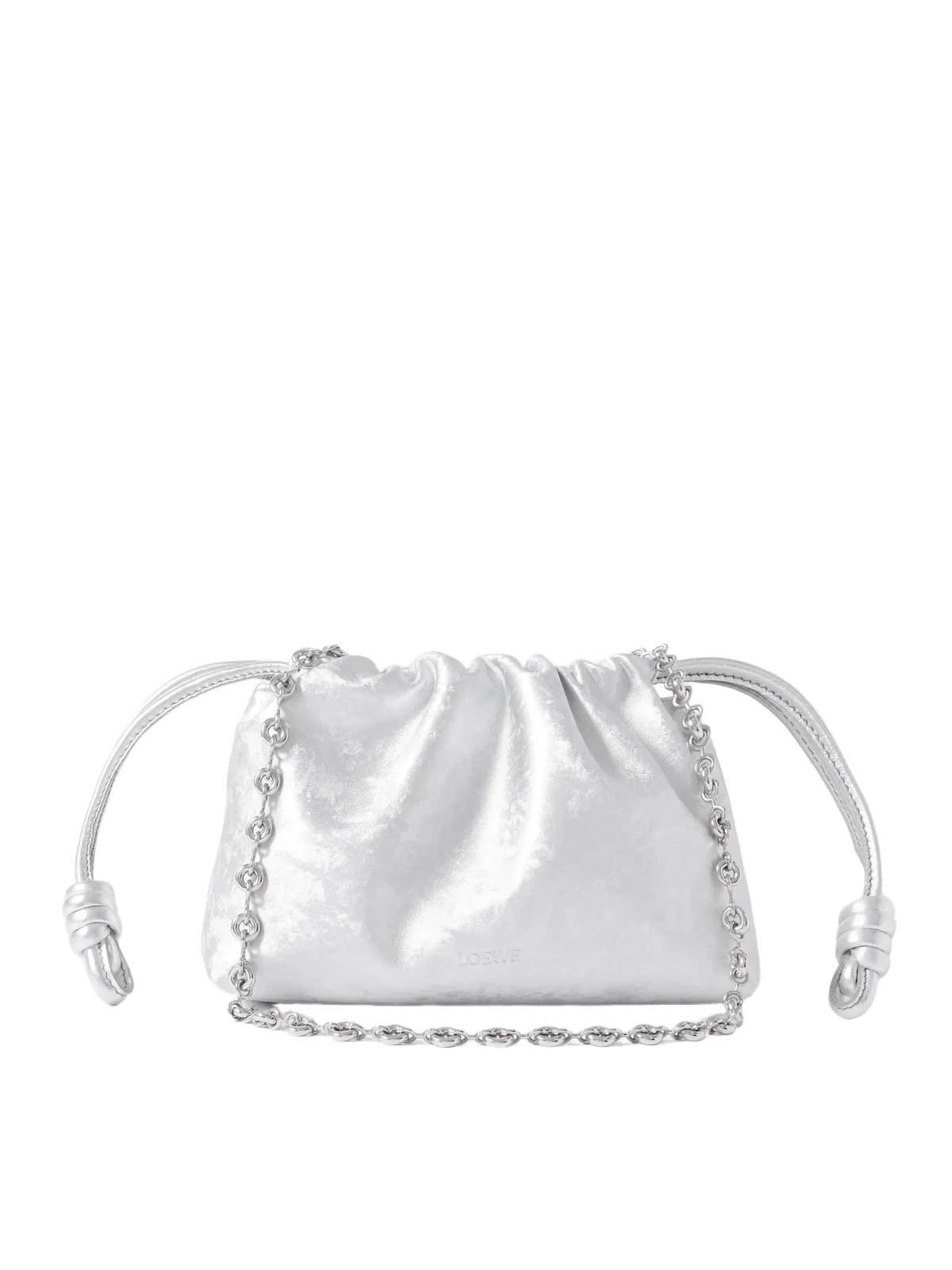 Flamenco Mini Metallic Leather Clutch