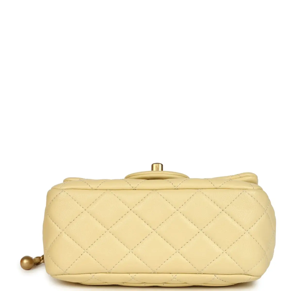 Chanel PENDING AUTH DONT LIST Pre-owned Chanel Mini Pearl Crush Square Flap Bag Yellow Lambskin Brushed Gold Hardware | Thumbnail 6 Chanel PENDING AUTH DONT LIST Pre-owned Chanel Mini Pearl Crush Square Flap Bag Yellow Lambskin Brushed Gold Hardware | Thumbnail 6