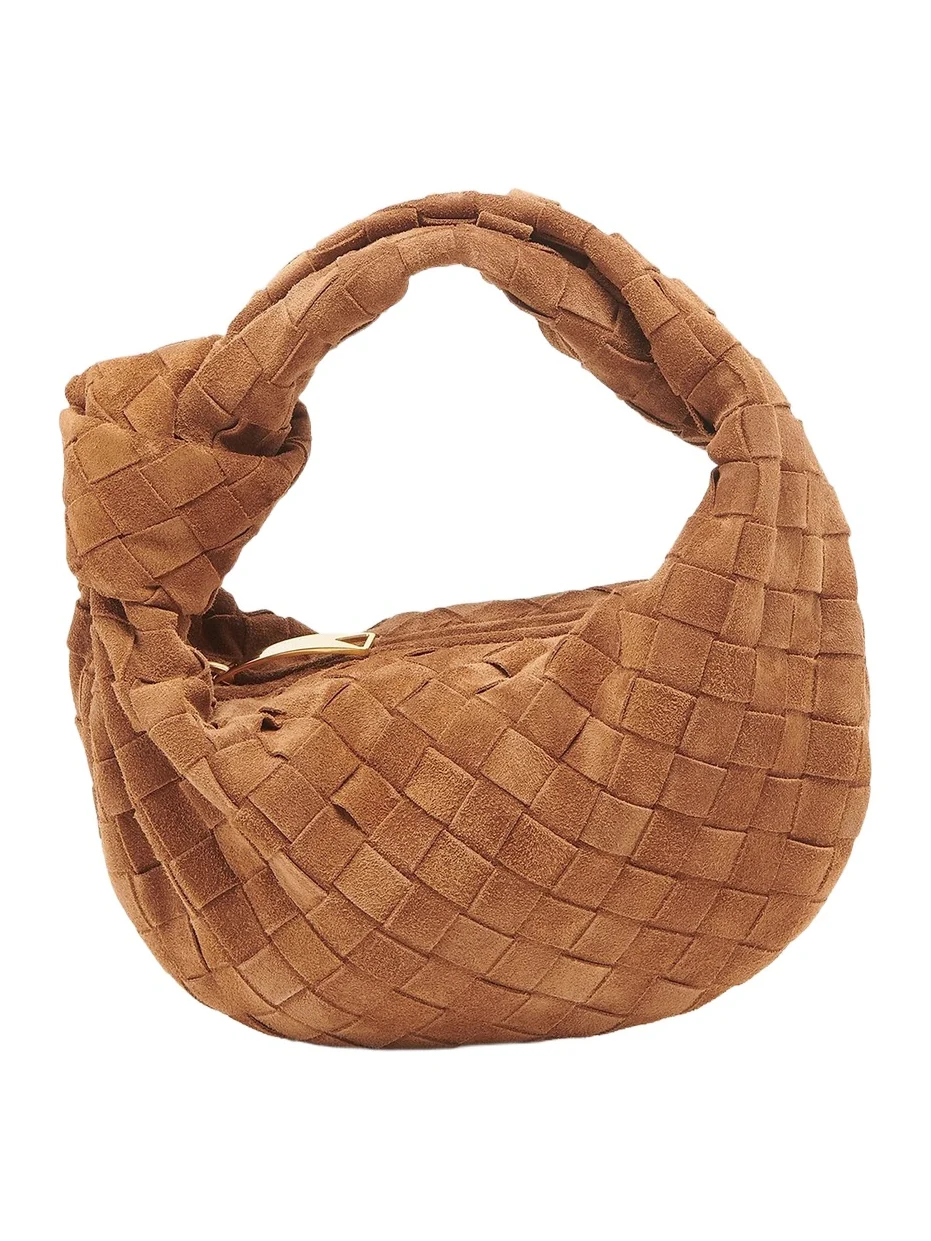 Women's Mini Jodie Intrecciato Suede Top Handle Bag Women's Mini Jodie Intrecciato Suede Top Handle Bag