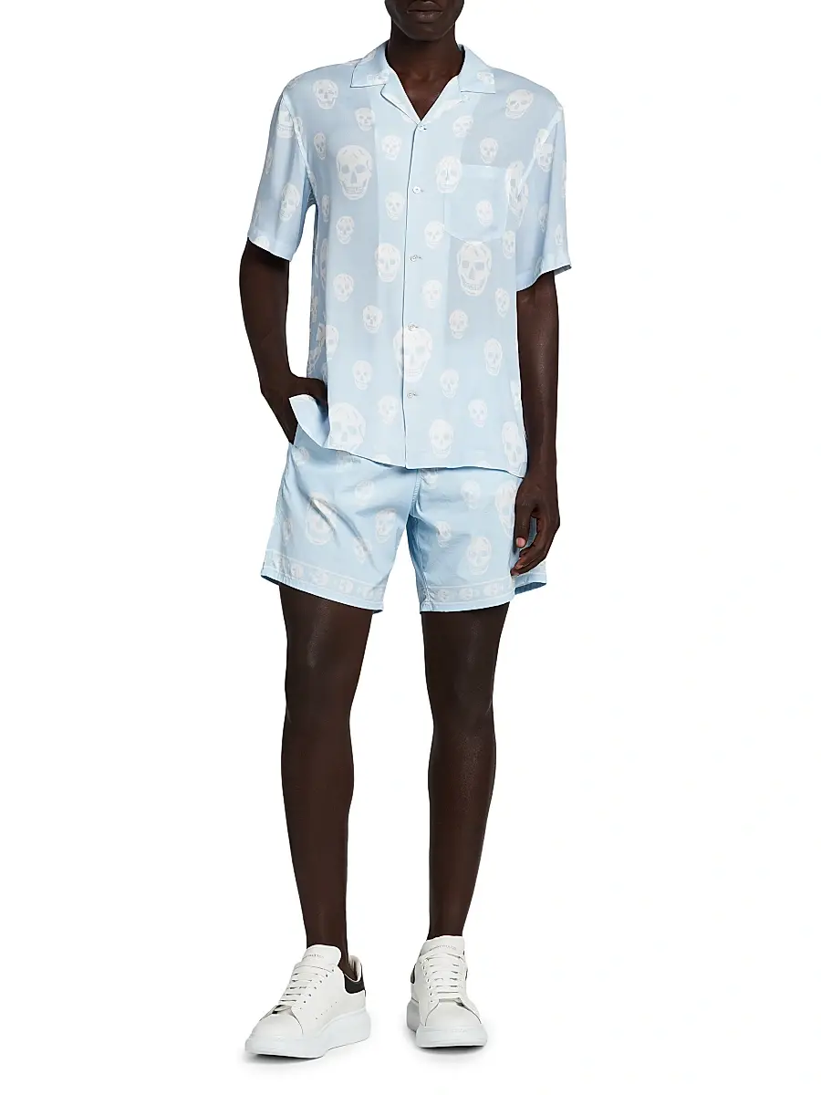 Alexander McQueen Men's Skull Swim Trunks | Thumbnail 2 Alexander McQueen Men's Skull Swim Trunks | Thumbnail 2