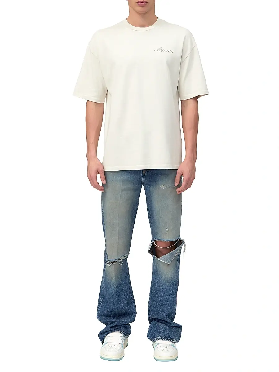AMIRI Men's Logo Stud Oversized T-Shirt | Thumbnail 2