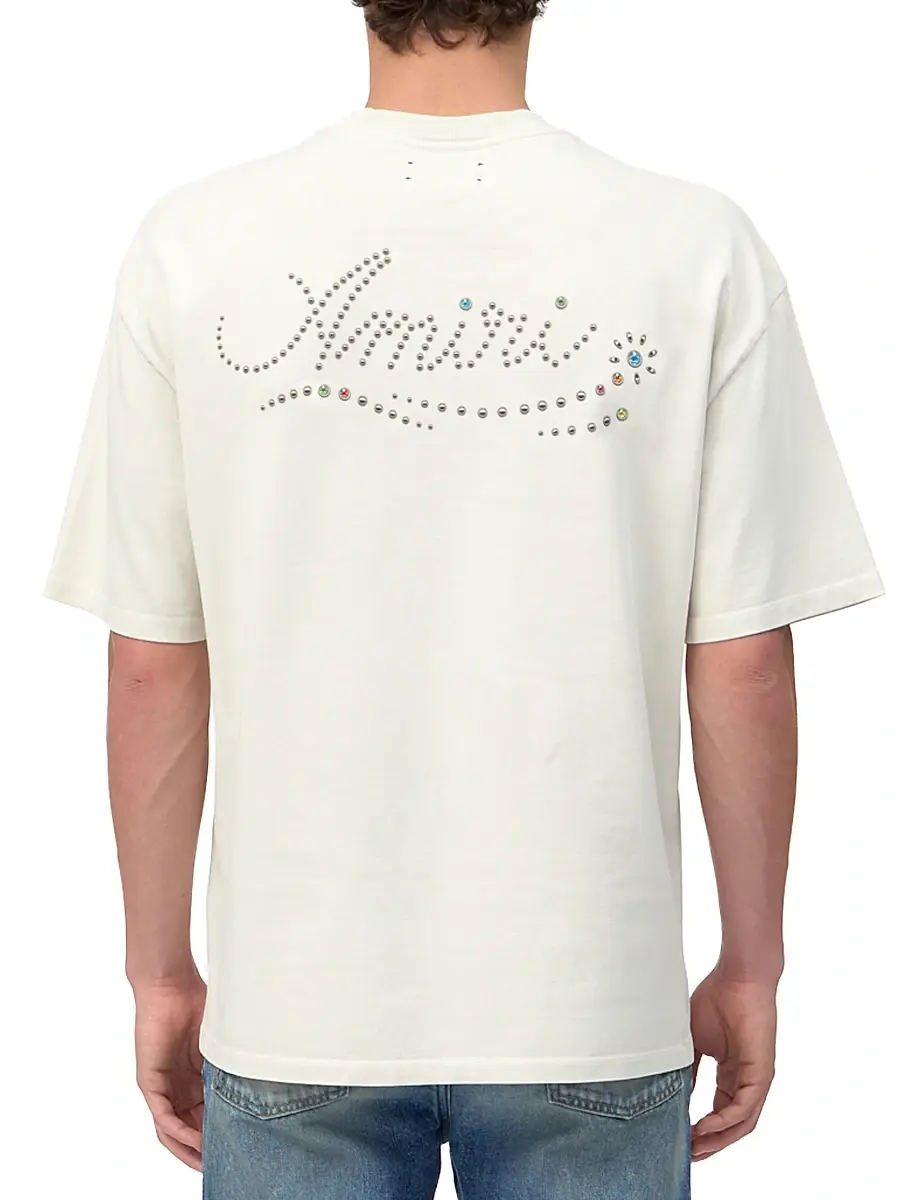 AMIRI Men's Logo Stud Oversized T-Shirt | Thumbnail 4