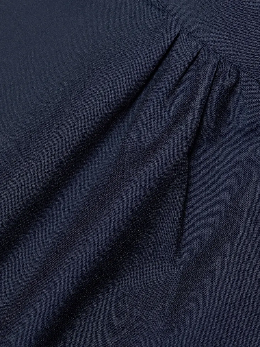 TWP Women's Gathered Thoughts Cotton-Blend Turleneck Maxi Dress - Midnight | Thumbnail 7 TWP Women's Gathered Thoughts Cotton-Blend Turleneck Maxi Dress - Midnight | Thumbnail 7