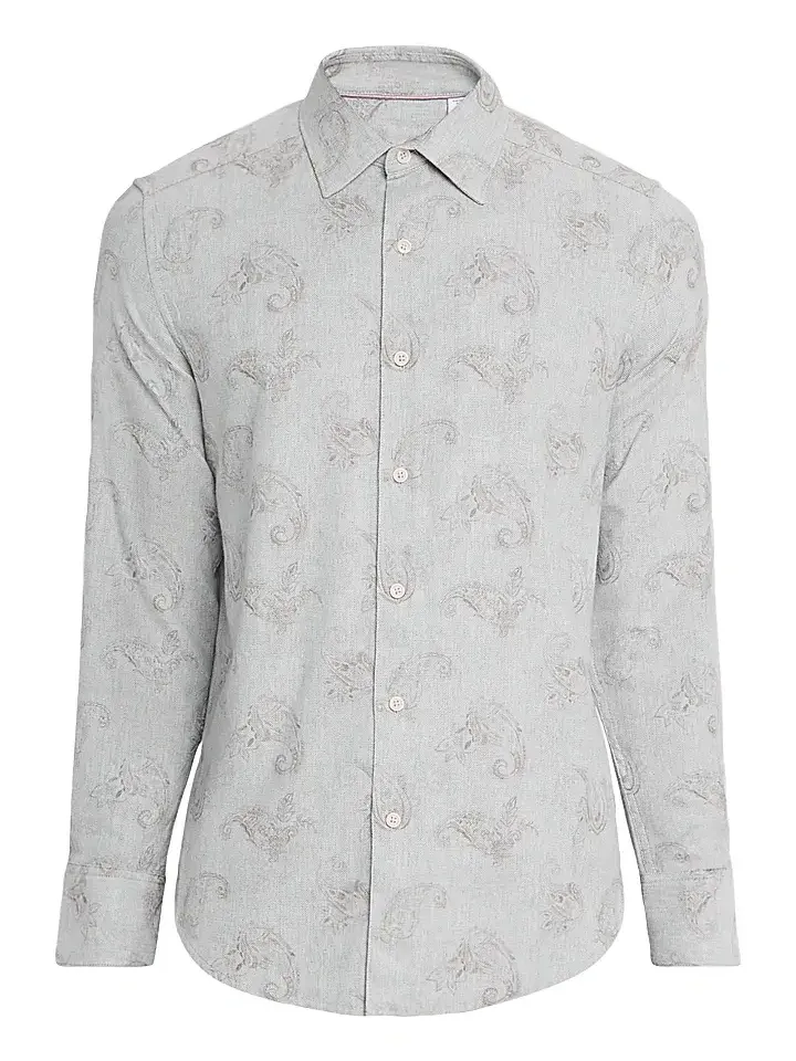 Men's Knox Paisley Cotton Button-Front Shirt Men's Knox Paisley Cotton Button-Front Shirt