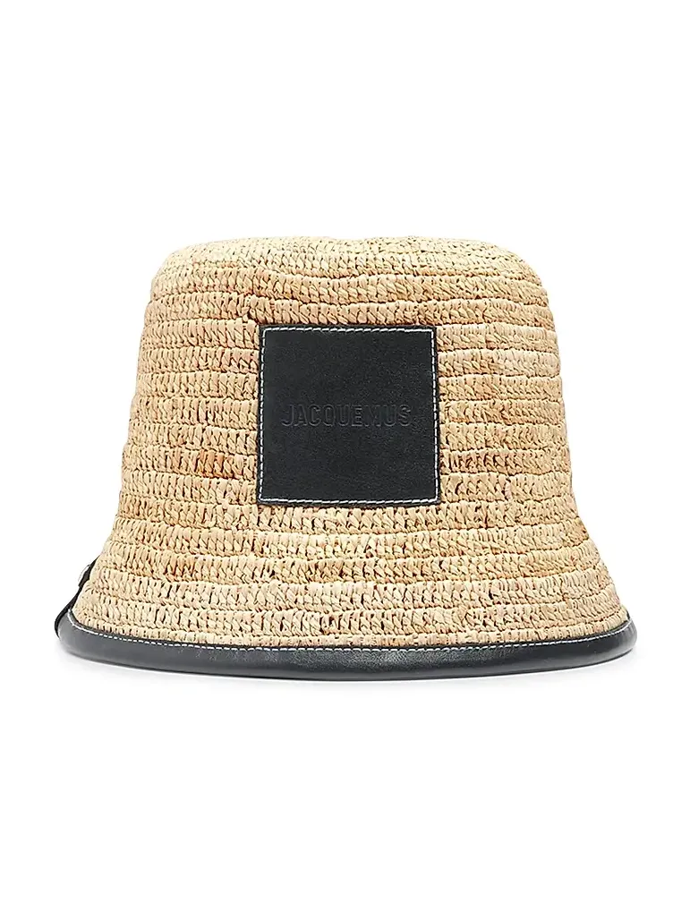 Women's Le Bob Soli Raffia & Leather Bucket Hat Women's Le Bob Soli Raffia & Leather Bucket Hat
