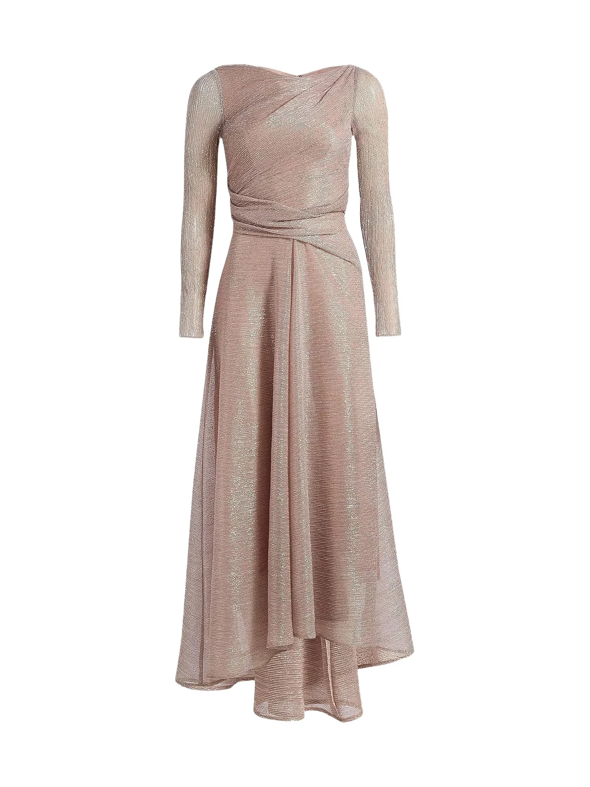 Talbot Runhof Women's Metallic Voile Boatneck Gown