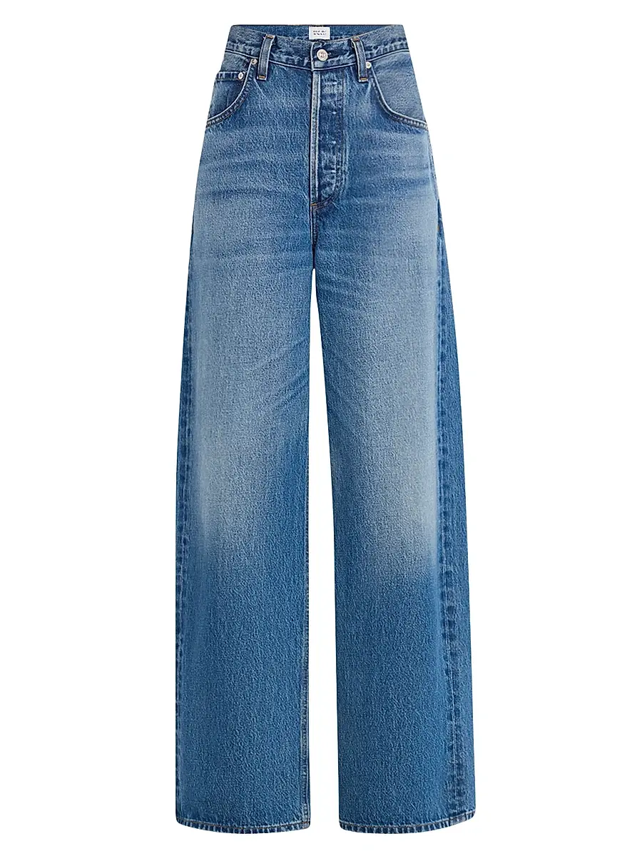 ARGENT Women's Ayla Baggy Whiskered Jeans - Blue | Image 1 ARGENT Women's Ayla Baggy Whiskered Jeans - Blue | Image 1