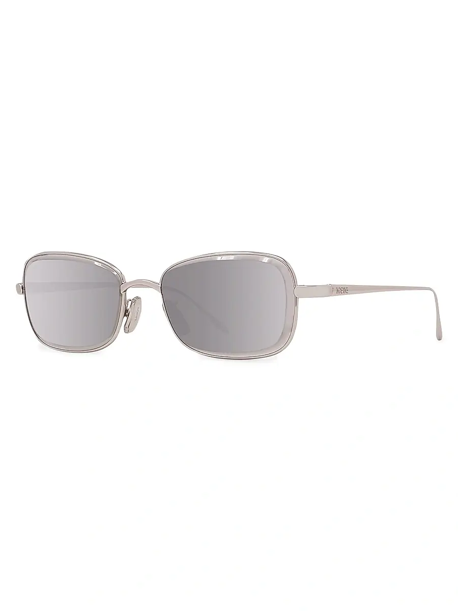 LOEWE Men's 38MM Rectangle Sunglasses - Grey | Image 1 LOEWE Men's 38MM Rectangle Sunglasses - Grey | Image 1