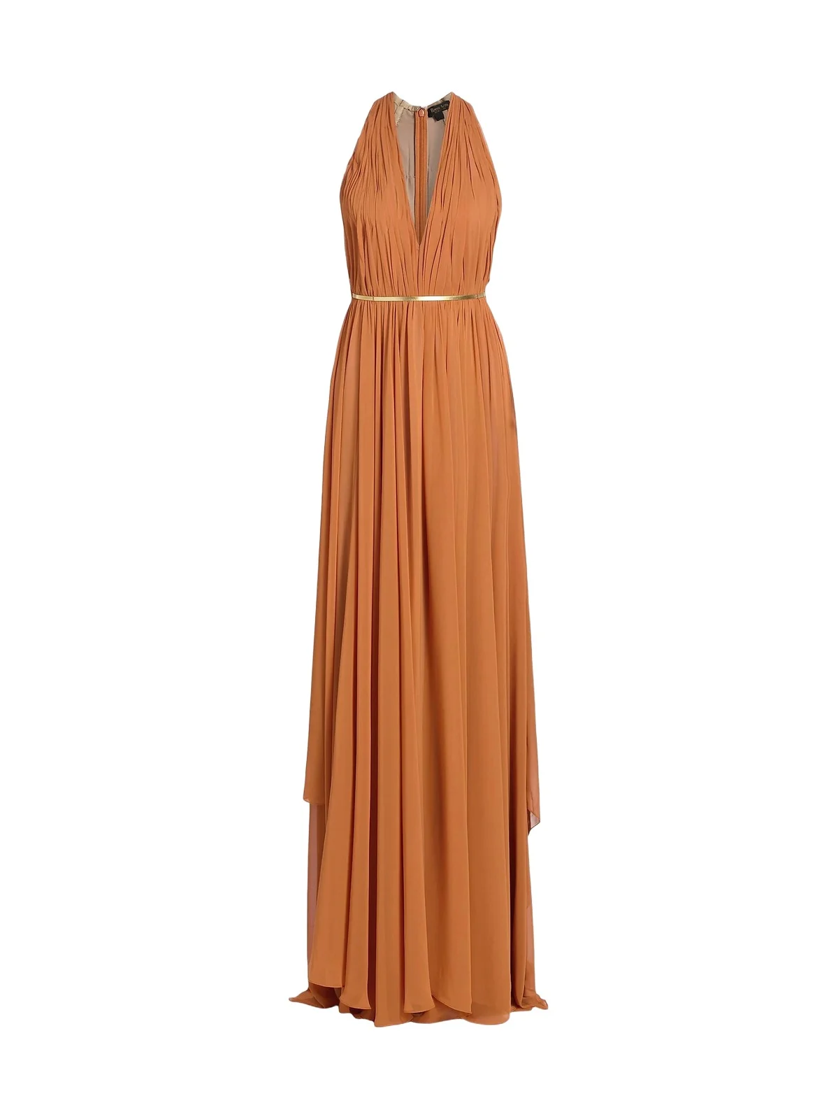 Women's Pleated Chiffon Belted A-Line Gown Women's Pleated Chiffon Belted A-Line Gown