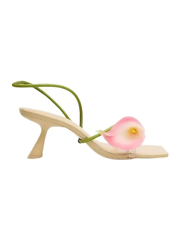 Women's Ria 65MM Calla Lily Leather Slingback Sandals Women's Ria 65MM Calla Lily Leather Slingback Sandals