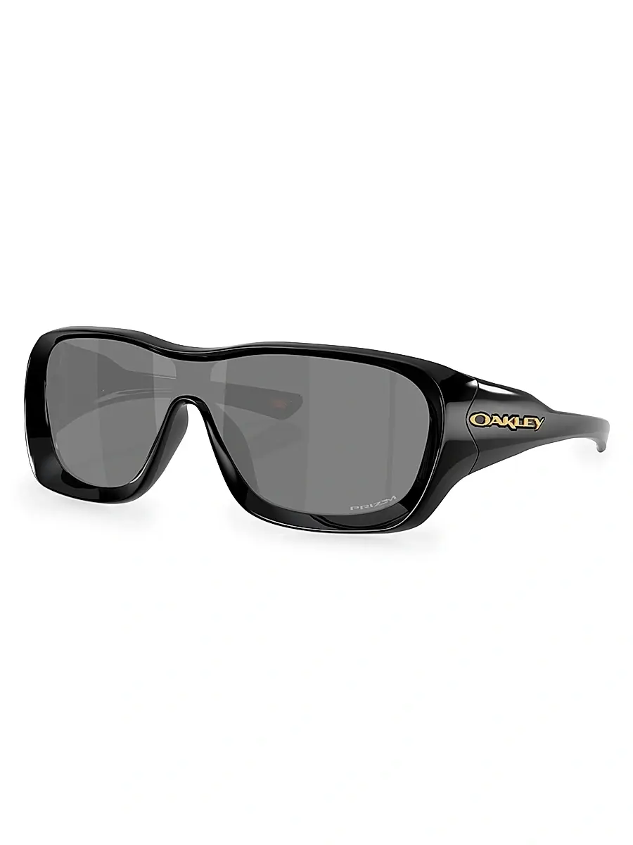 Oakley Men's Players De La Salle 130MM Rectangular Shield Sunglasses - Black | Image 1 Oakley Men's Players De La Salle 130MM Rectangular Shield Sunglasses - Black | Image 1