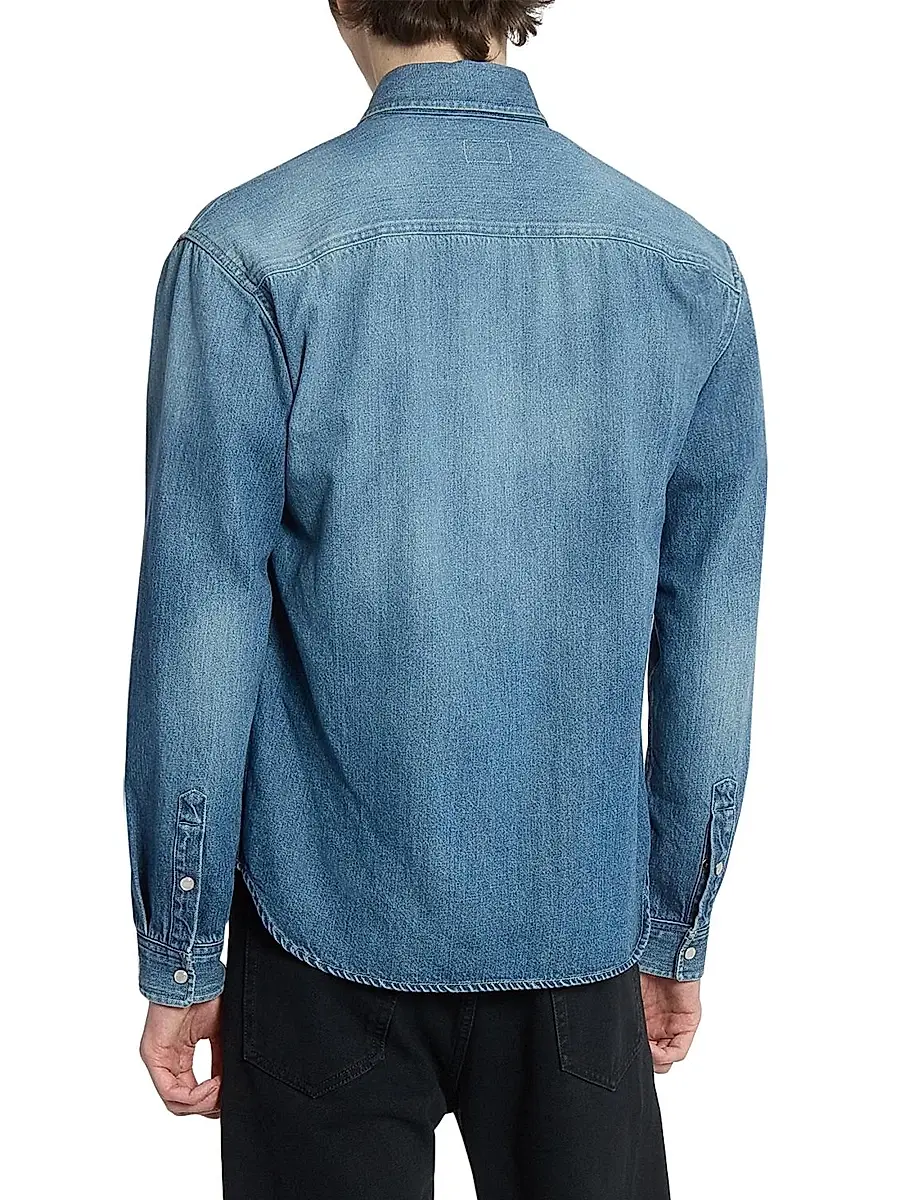 Saint Laurent Men's Cassandre Jean Shirt in Horizon Denim - Horizon Blue | Thumbnail 5 Saint Laurent Men's Cassandre Jean Shirt in Horizon Denim - Horizon Blue | Thumbnail 5