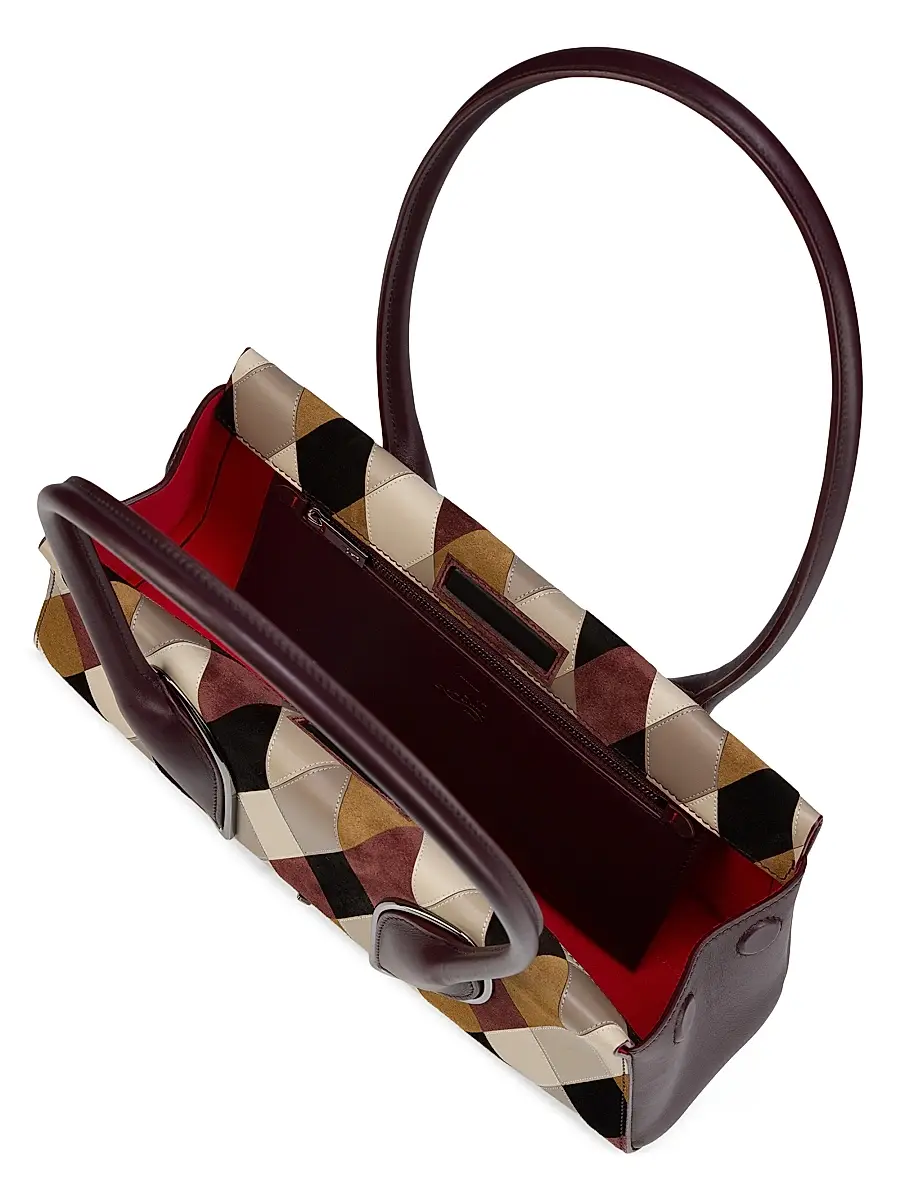 Christian Louboutin Women's Venus Diamond Multicolor Leather Top Handle Bag | Thumbnail 4 Christian Louboutin Women's Venus Diamond Multicolor Leather Top Handle Bag | Thumbnail 4