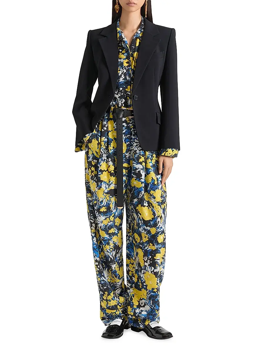 Givenchy Women's Pyjama Pants in Viscose with Floral Print | Thumbnail 3 Givenchy Women's Pyjama Pants in Viscose with Floral Print | Thumbnail 3