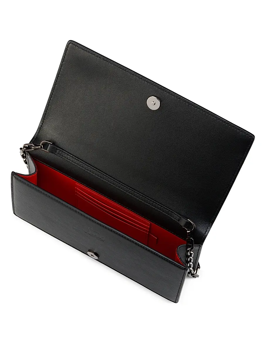 Christian Louboutin Women's Bettina Suede Strass and Pearls Clutch - Black | Thumbnail 5