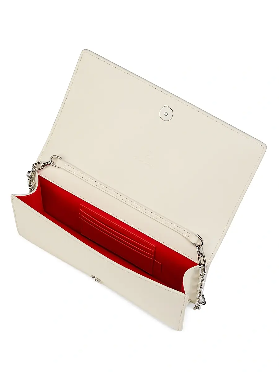 Christian Louboutin Women's Bettina Suede Strass and Pearls Clutch - Black | Thumbnail 10