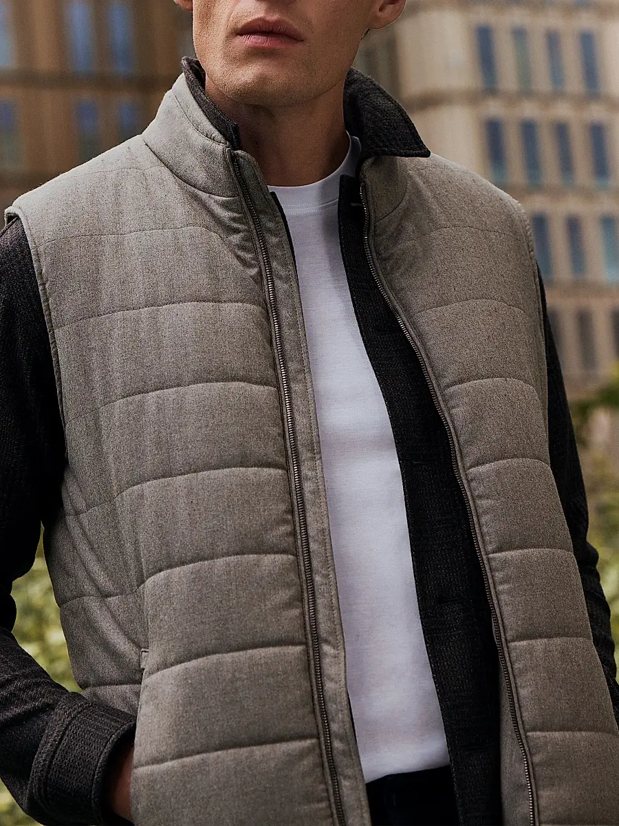 Eton Men's Quilted Wool Zip-Front Vest | Thumbnail 9 Eton Men's Quilted Wool Zip-Front Vest | Thumbnail 9