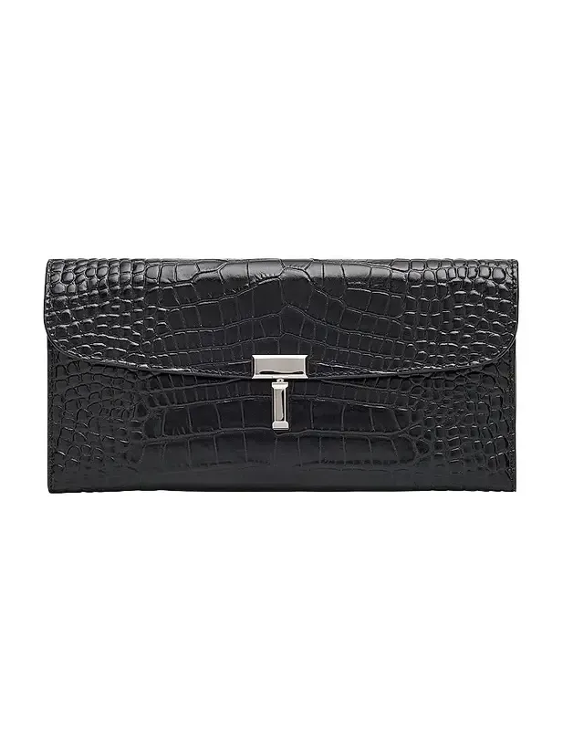 Women's Croc-Embossed Leather Wallet Women's Croc-Embossed Leather Wallet