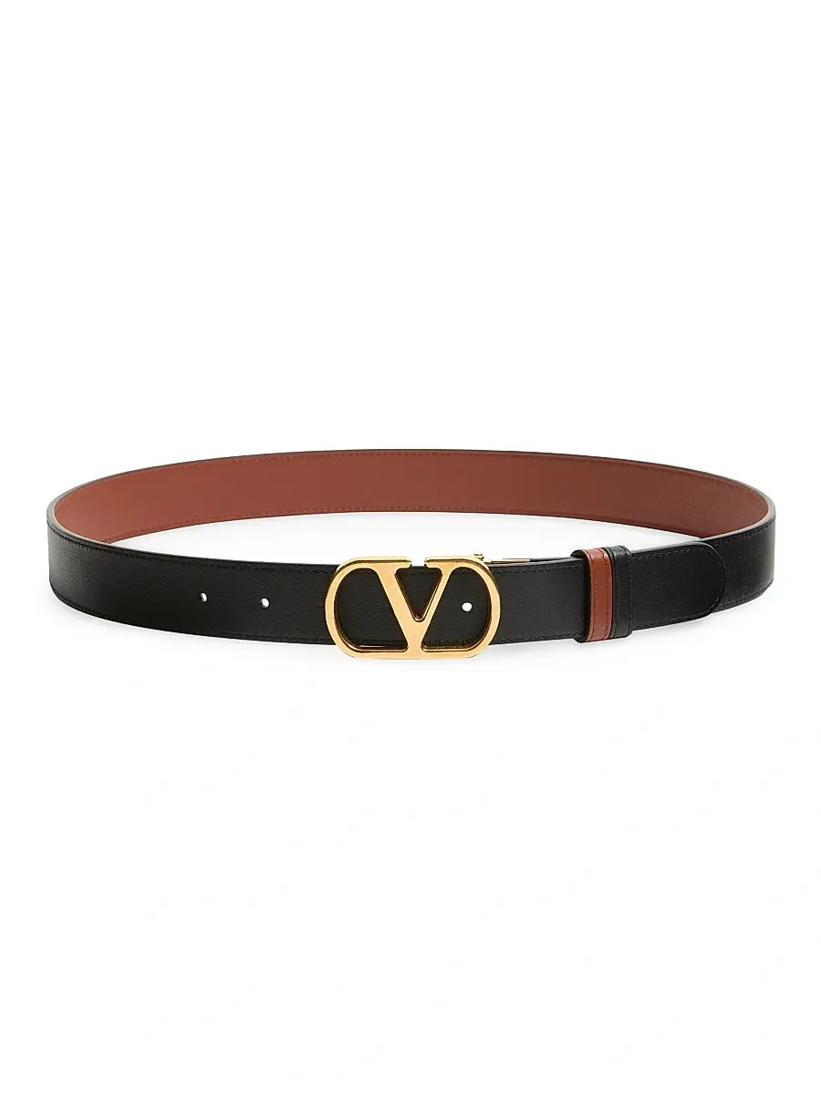 Valentino Women's Vlogo Signature Reversible Shiny Calfskin Belt 30MM | Thumbnail 5 Valentino Women's Vlogo Signature Reversible Shiny Calfskin Belt 30MM | Thumbnail 5