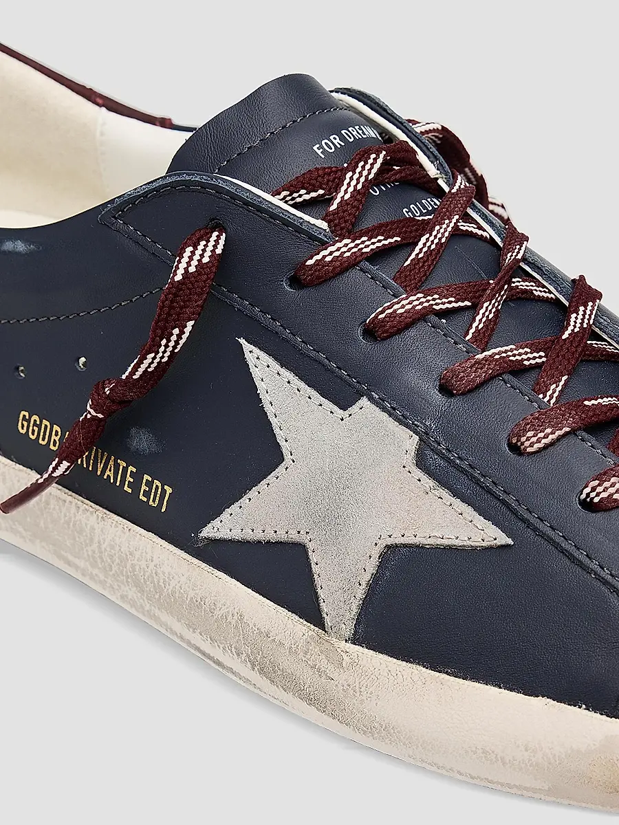 Golden Goose Men's Men's Super-Star Logo Leather Sneakers | Thumbnail 3 Golden Goose Men's Men's Super-Star Logo Leather Sneakers | Thumbnail 3