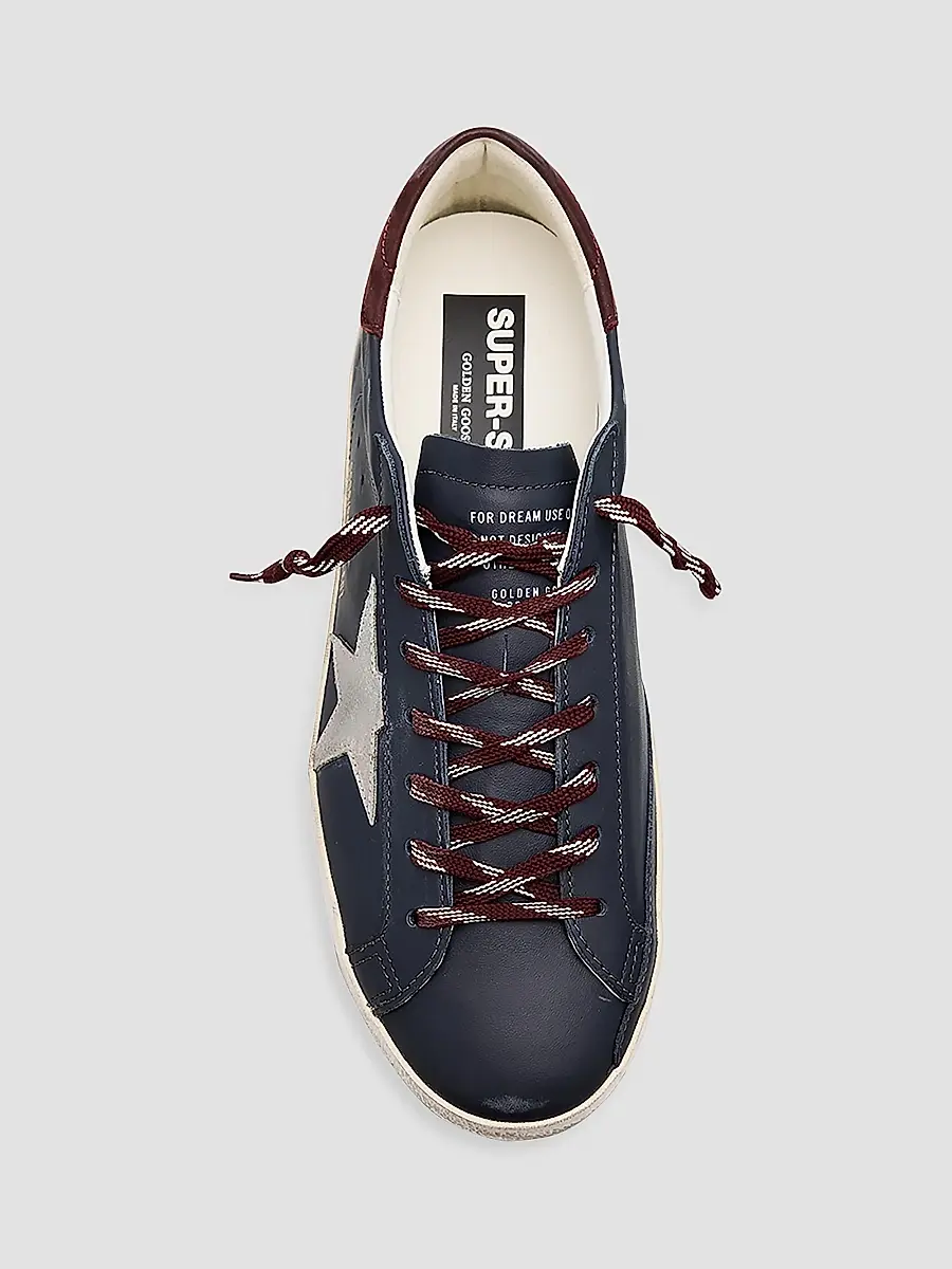 Golden Goose Men's Men's Super-Star Logo Leather Sneakers | Thumbnail 4 Golden Goose Men's Men's Super-Star Logo Leather Sneakers | Thumbnail 4