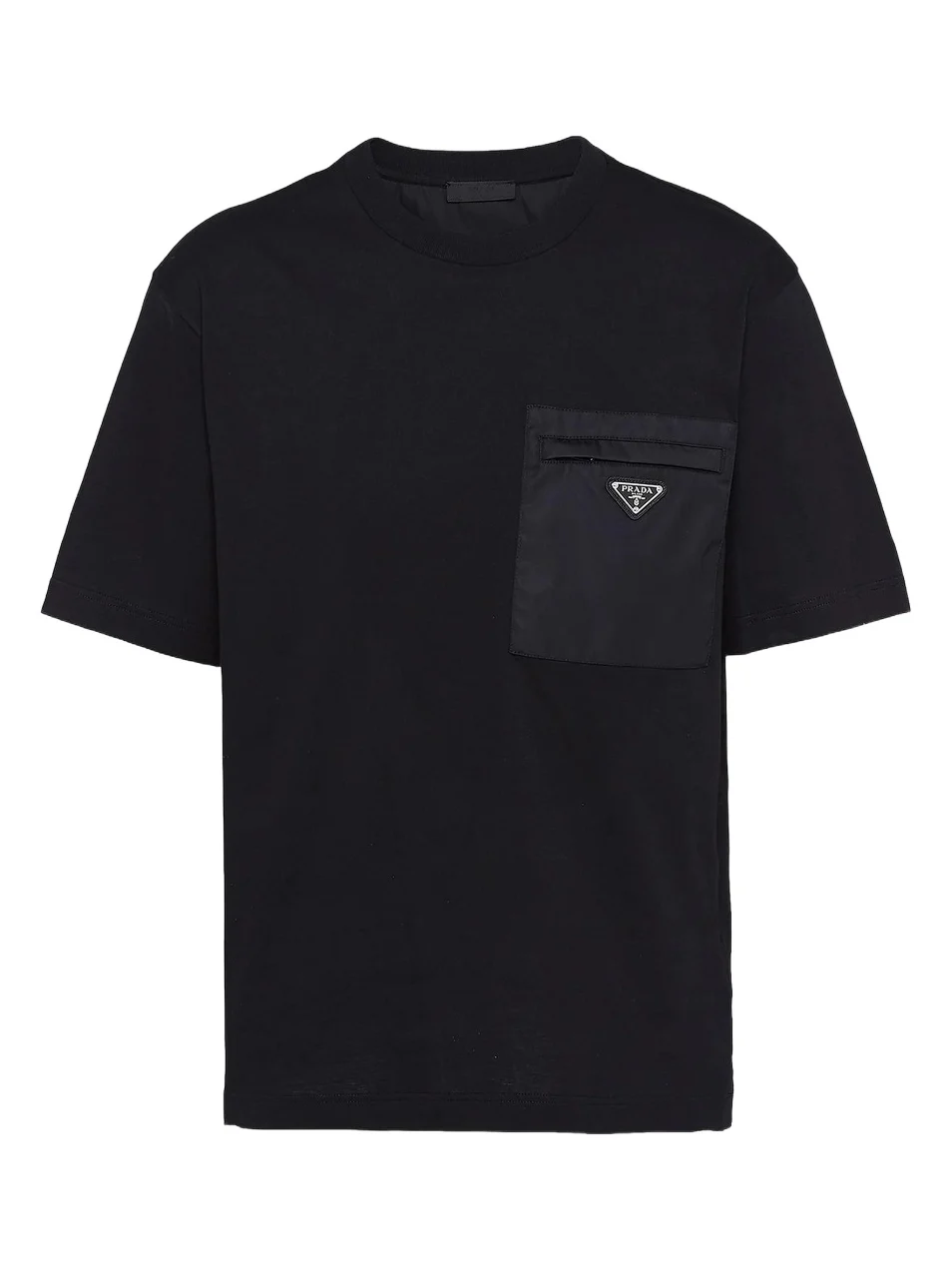Prada Men's Re-Nylon and Jersey T-Shirt - Black
