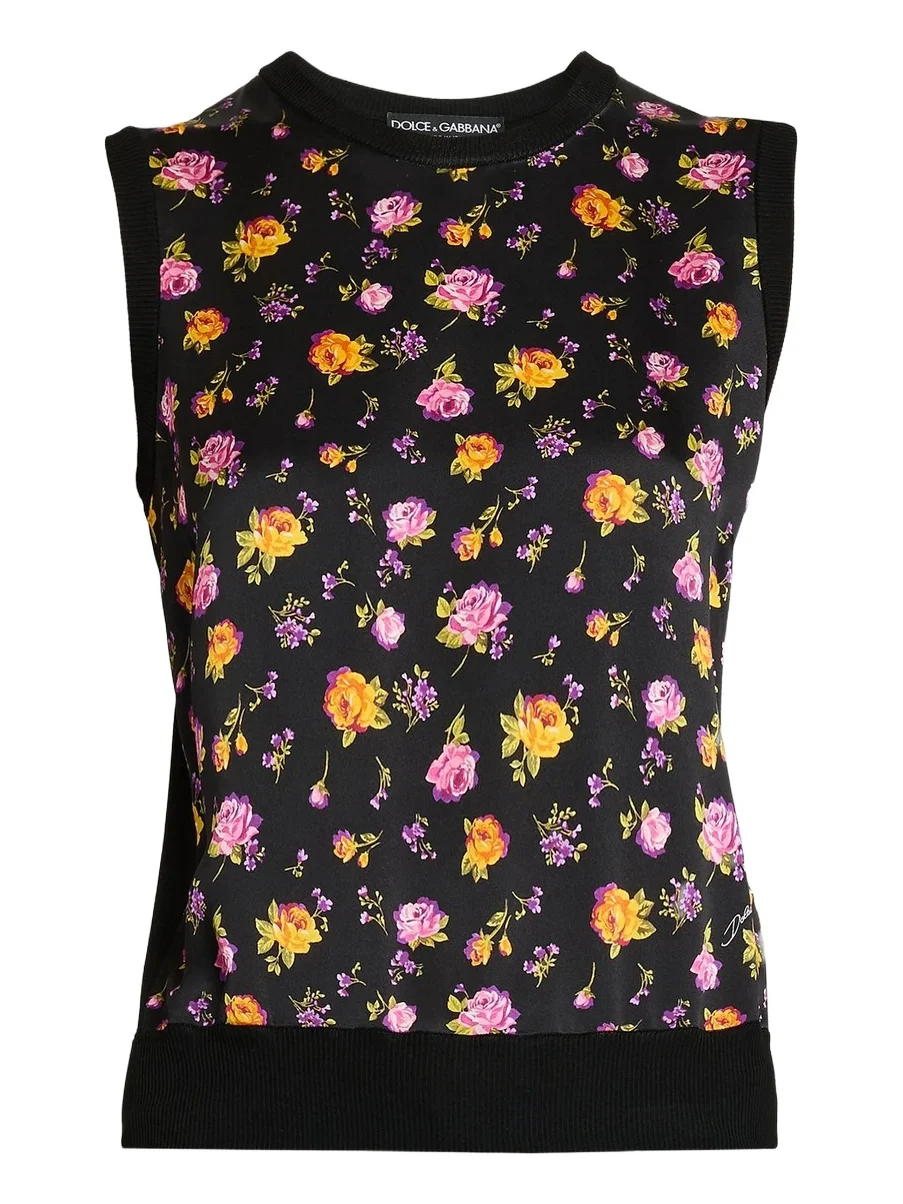 Women's Floral Silk Tank Women's Floral Silk Tank