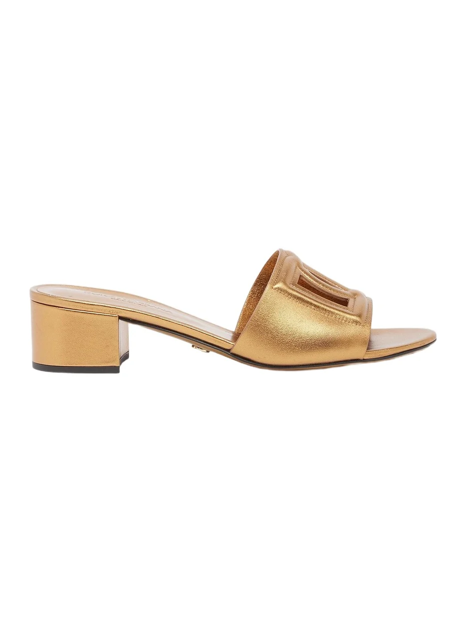 Women's 40MM Logo Cut-Out Leather Sandals Women's 40MM Logo Cut-Out Leather Sandals