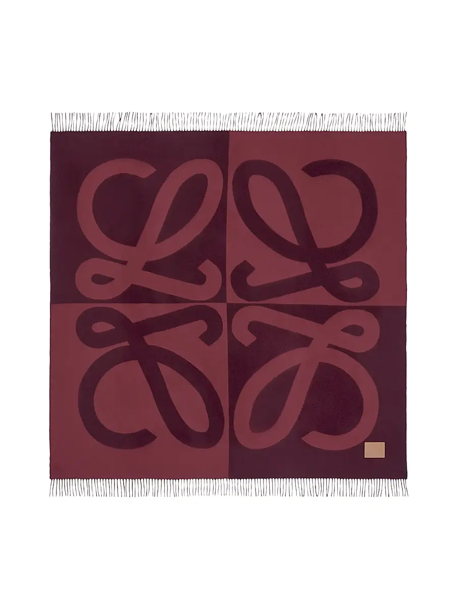 Loewe Monogram Wool-Cashmere Throw Blanket | Thumbnail 2 Loewe Monogram Wool-Cashmere Throw Blanket | Thumbnail 2