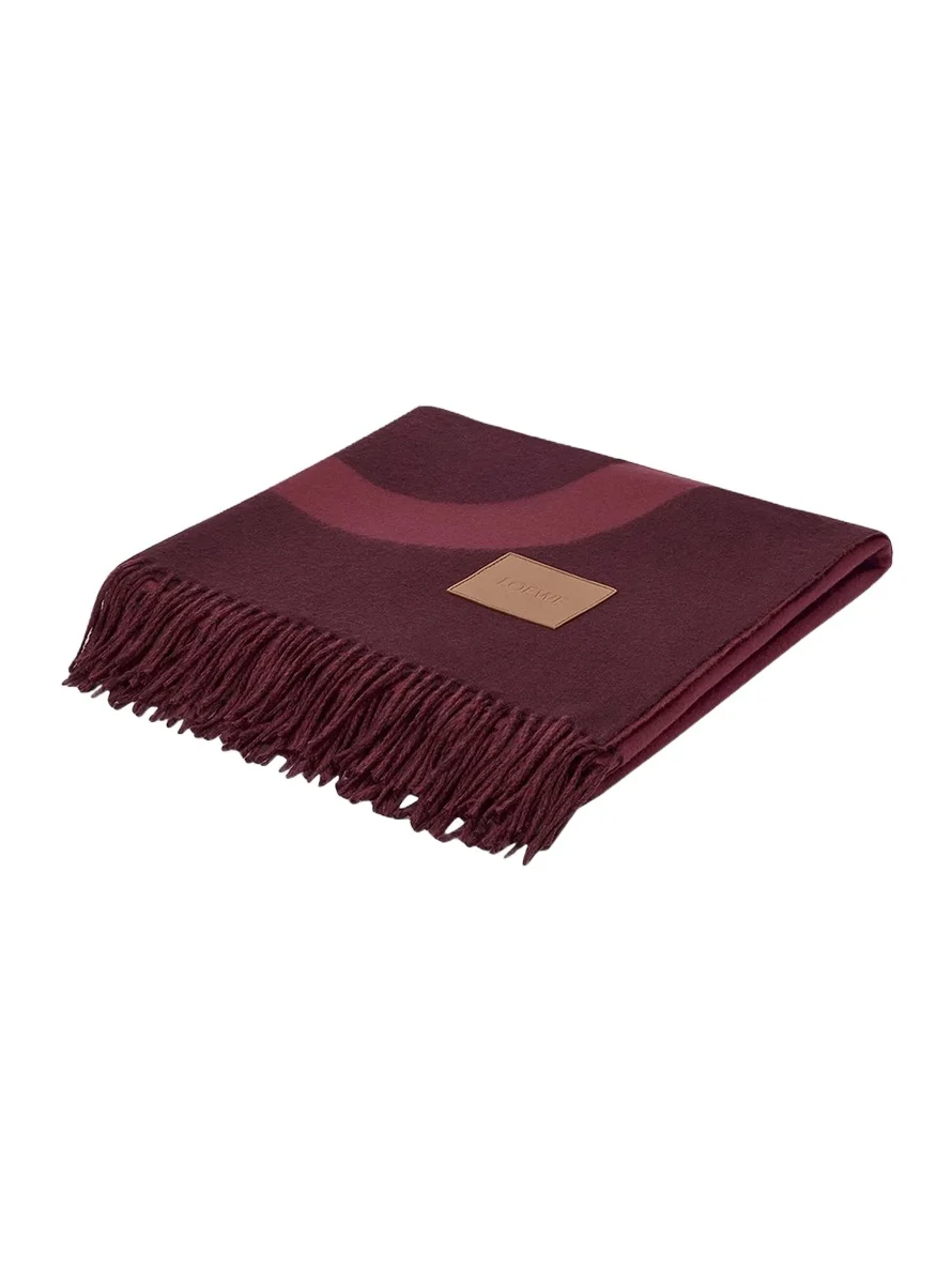Loewe Monogram Wool-Cashmere Throw Blanket