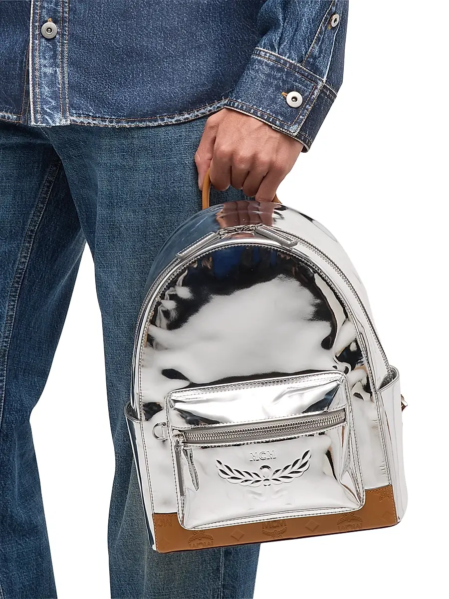 MCM Men's Small Stark Leather Backpack | Thumbnail 3 MCM Men's Small Stark Leather Backpack | Thumbnail 3