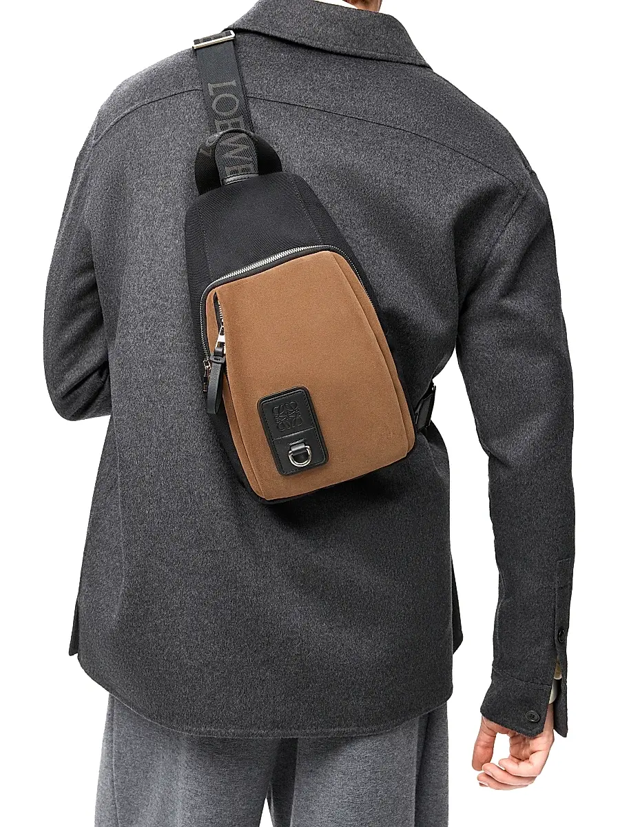 LOEWE Men's Flex Sling Bag - Black Dark Gold | Thumbnail 3 LOEWE Men's Flex Sling Bag - Black Dark Gold | Thumbnail 3