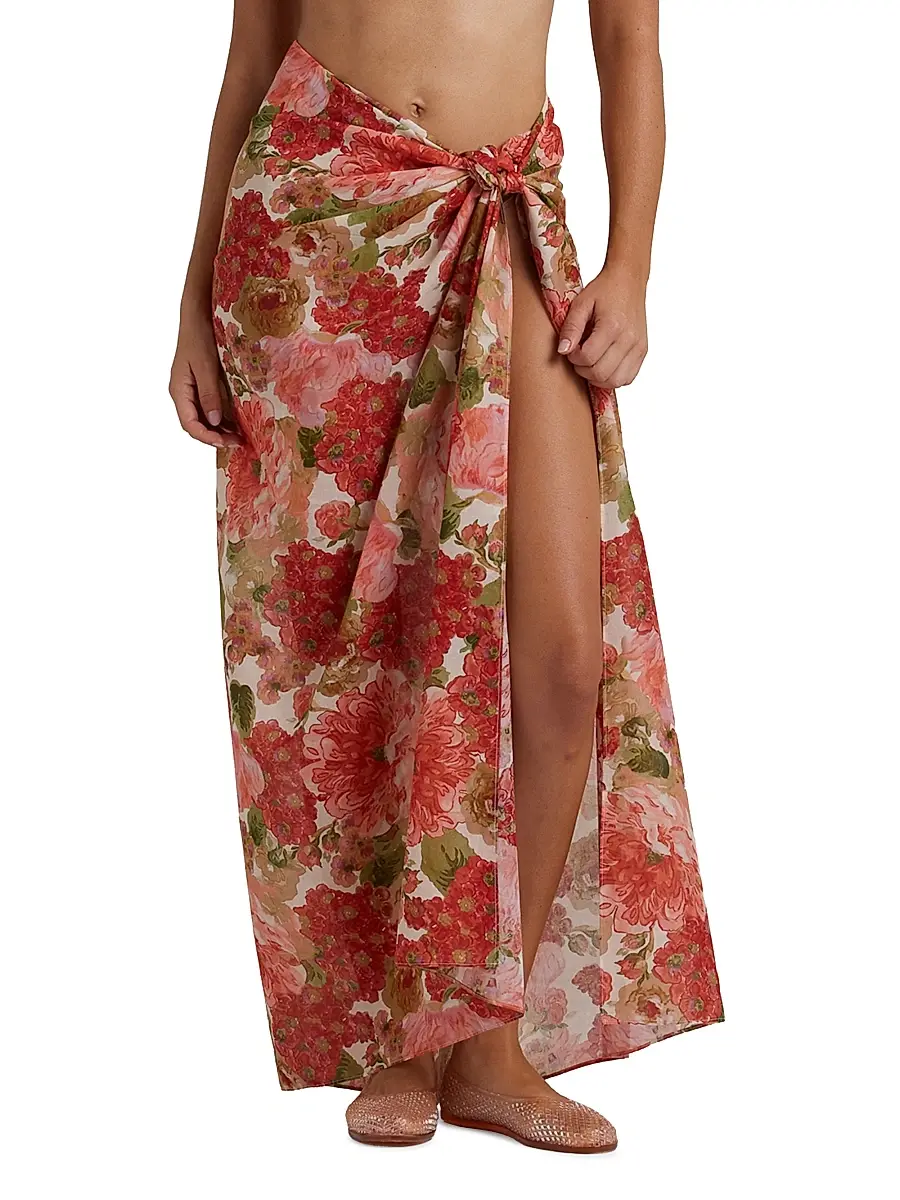 Peony Women's Tapestry Floral Cotton Sarong | Thumbnail 3 Peony Women's Tapestry Floral Cotton Sarong | Thumbnail 3
