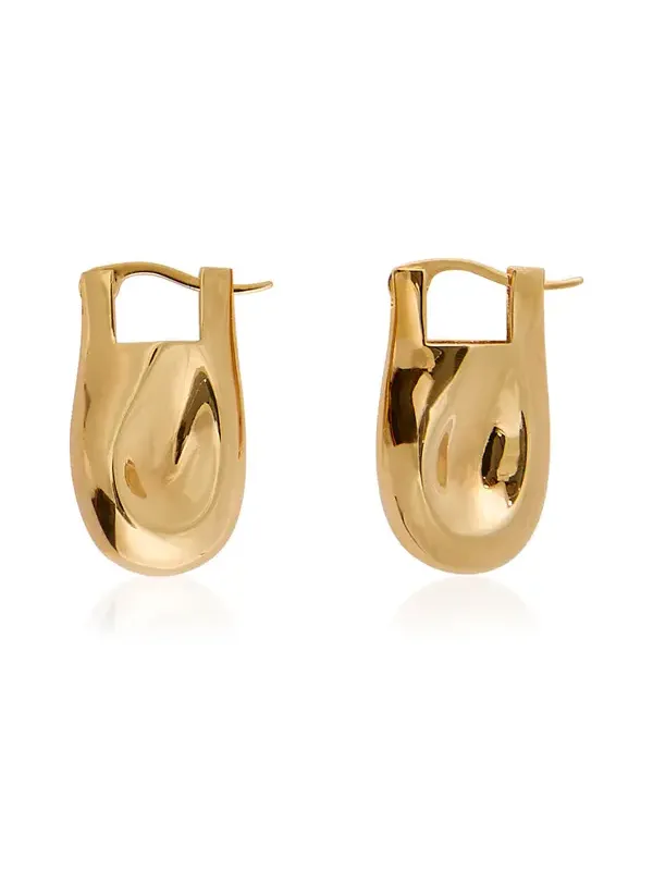 Khaite Keefe 18K Gold-Plated Brass Earrings