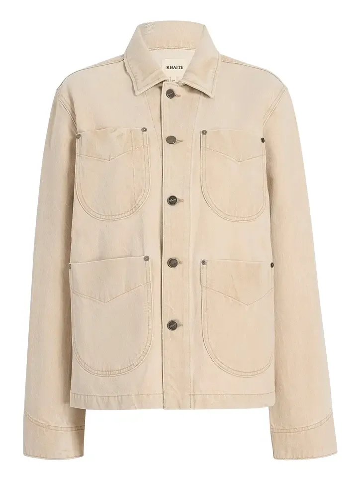 Khaite Wyatt Dyed Cotton Denim Jacket
