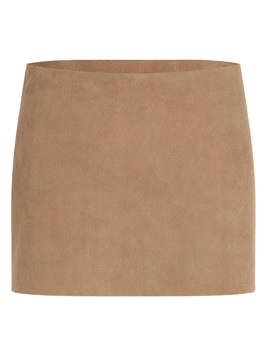 Khaite Jett Suede Mini Skirt