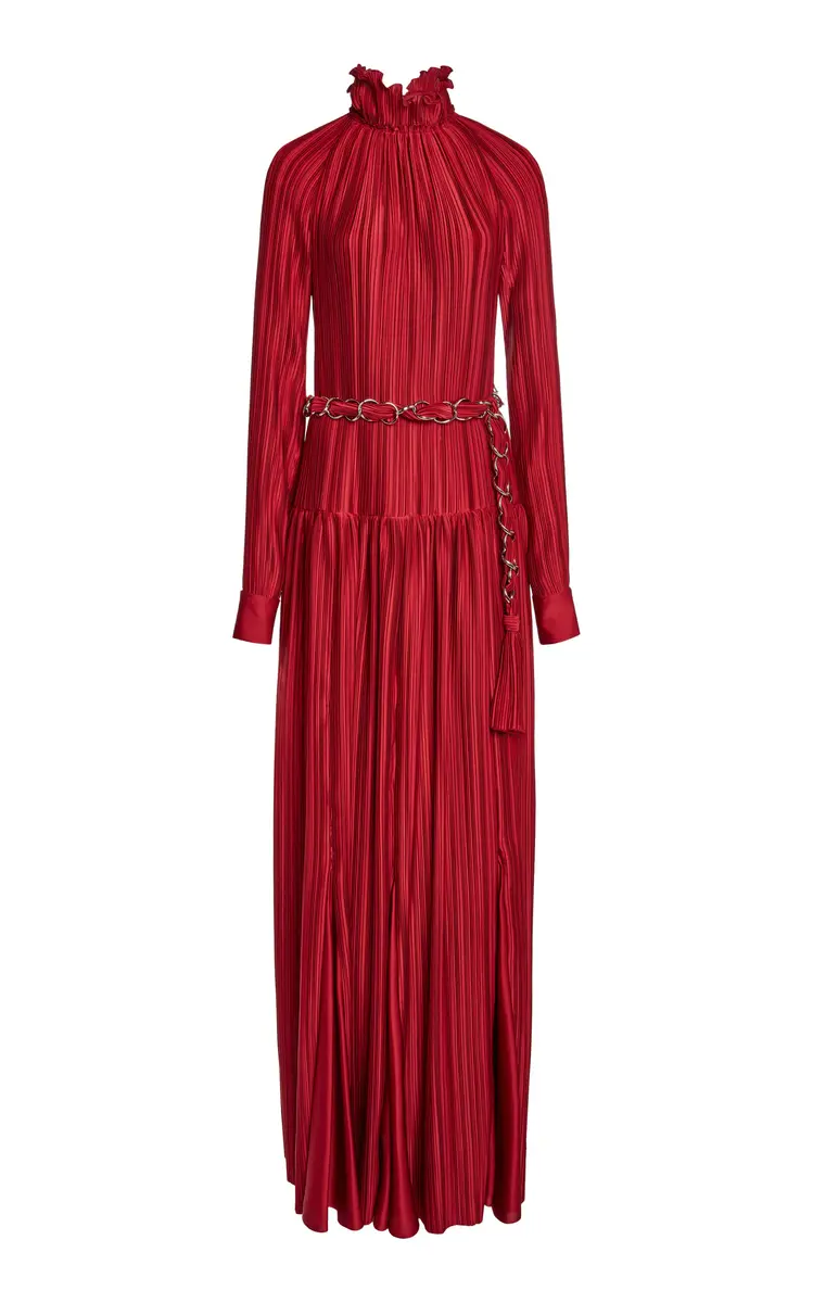 Pleated Charmeuse Maxi Dress Pleated Charmeuse Maxi Dress