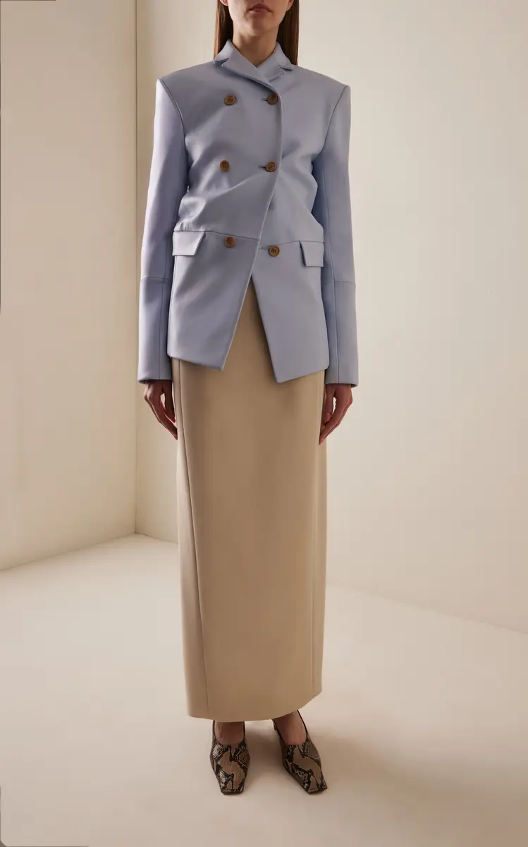 Khaite Rolo Draped Plonge Leather Jacket | Thumbnail 2 Khaite Rolo Draped Plonge Leather Jacket | Thumbnail 2