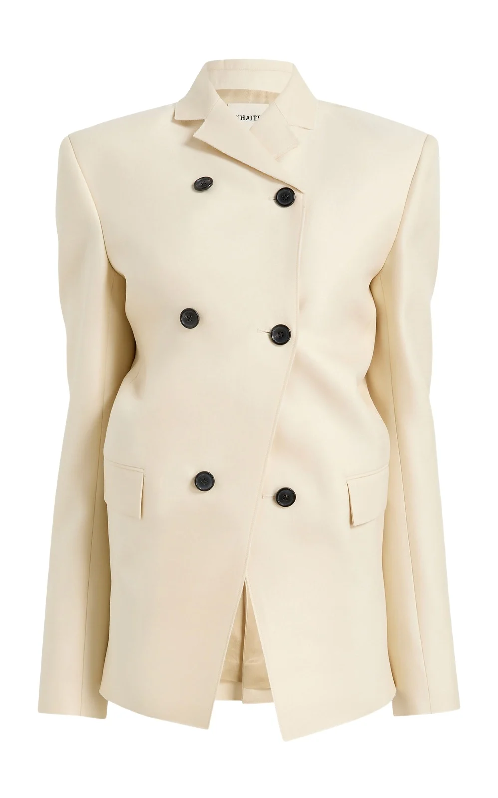 Khaite Rolo Draped Wool-Silk Cady Jacket