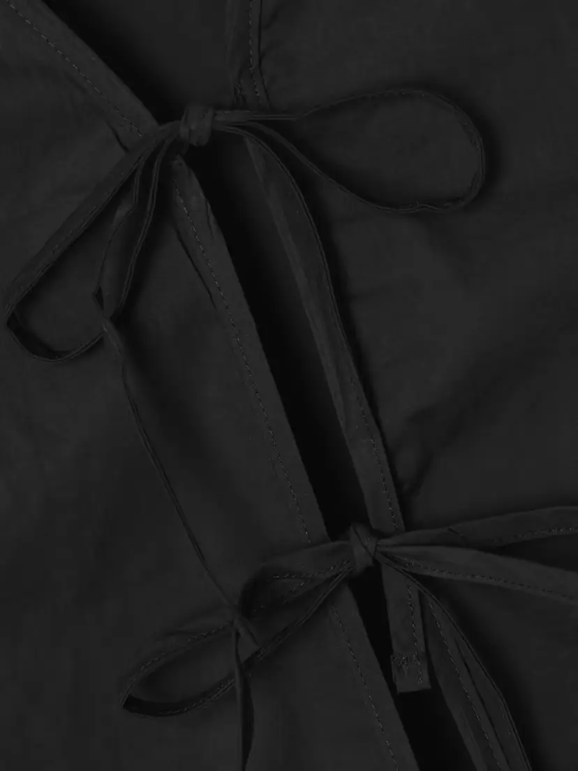 Deiji Studios Pintuck Tie-detailed Organic Cotton-poplin Top | Thumbnail 4