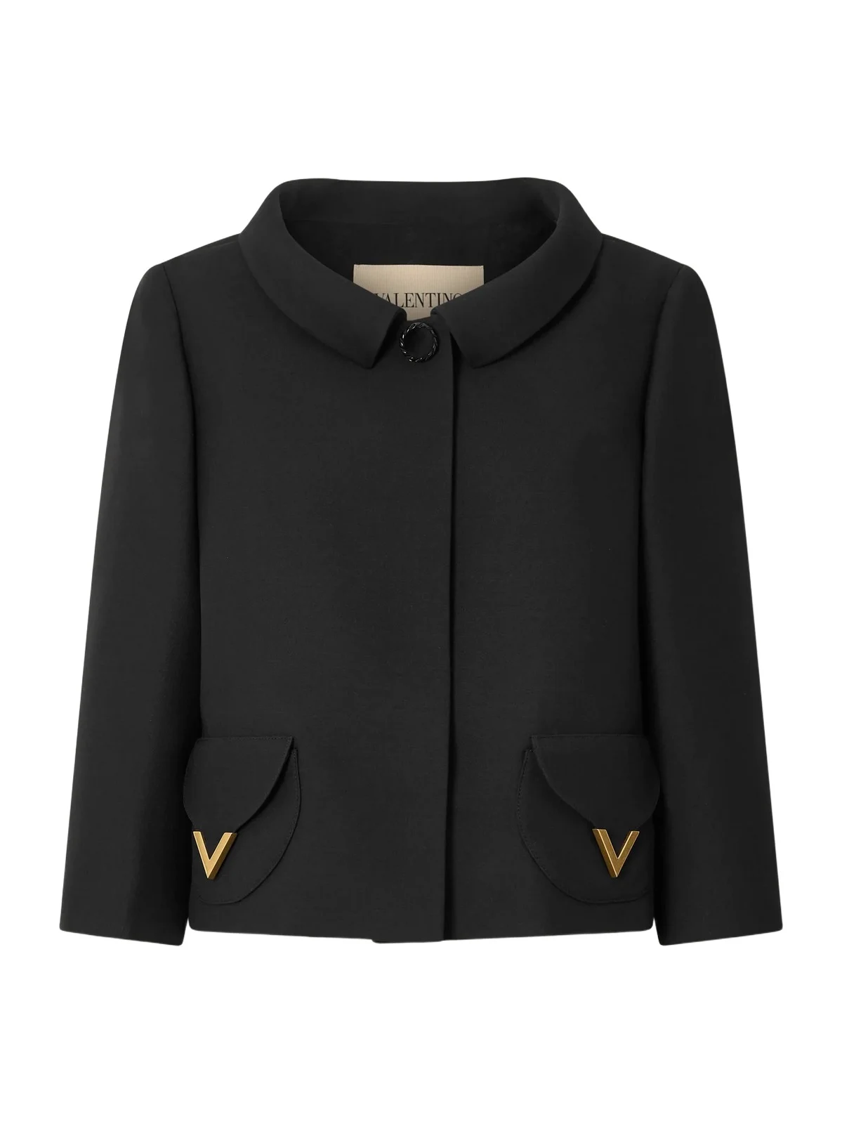 Button-detailed Embellished Wool And Silk-blend Crepe Jacket Button-detailed Embellished Wool And Silk-blend Crepe Jacket