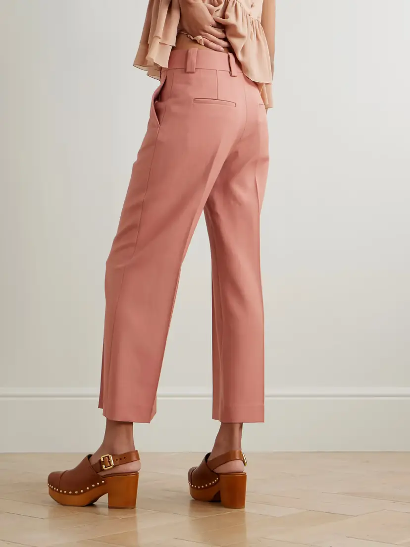 Chloé Cropped Wool-gabardine Wide-leg Pants | Thumbnail 3 Chloé Cropped Wool-gabardine Wide-leg Pants | Thumbnail 3
