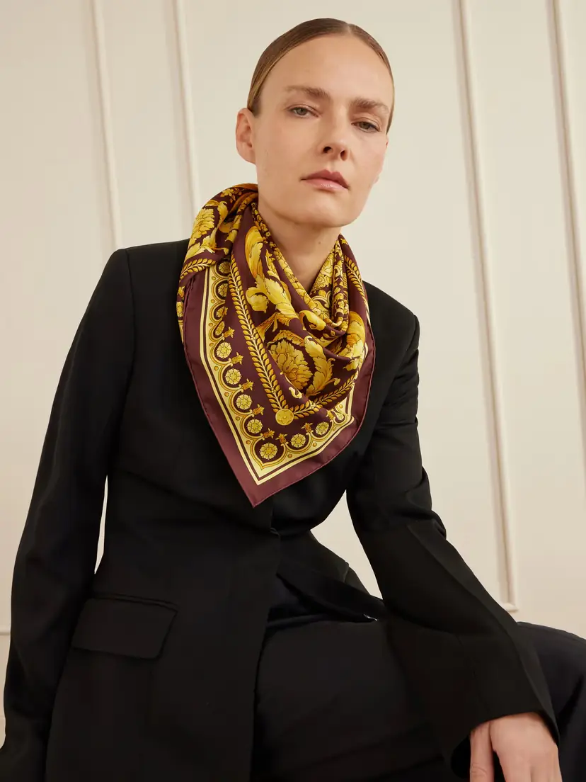 Versace Printed Silk-twill Scarf | Thumbnail 2 Versace Printed Silk-twill Scarf | Thumbnail 2