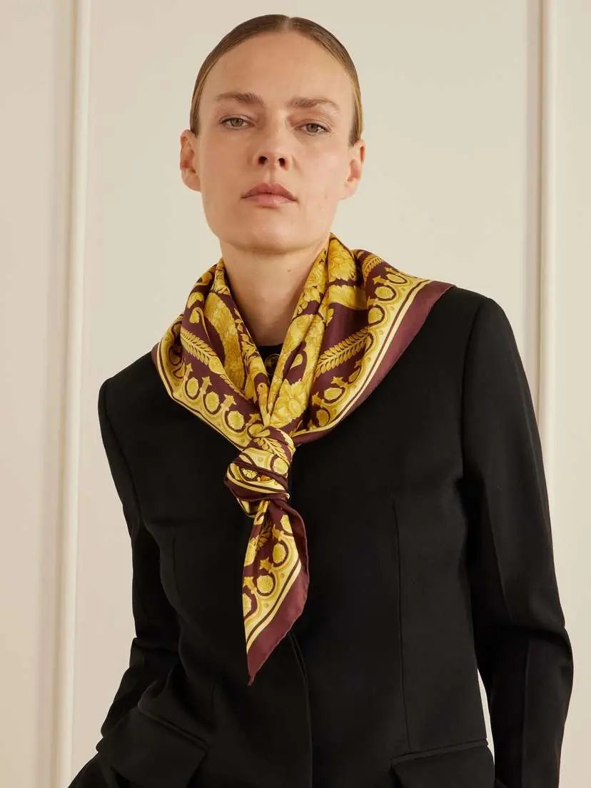 Versace Printed Silk-twill Scarf | Thumbnail 3 Versace Printed Silk-twill Scarf | Thumbnail 3
