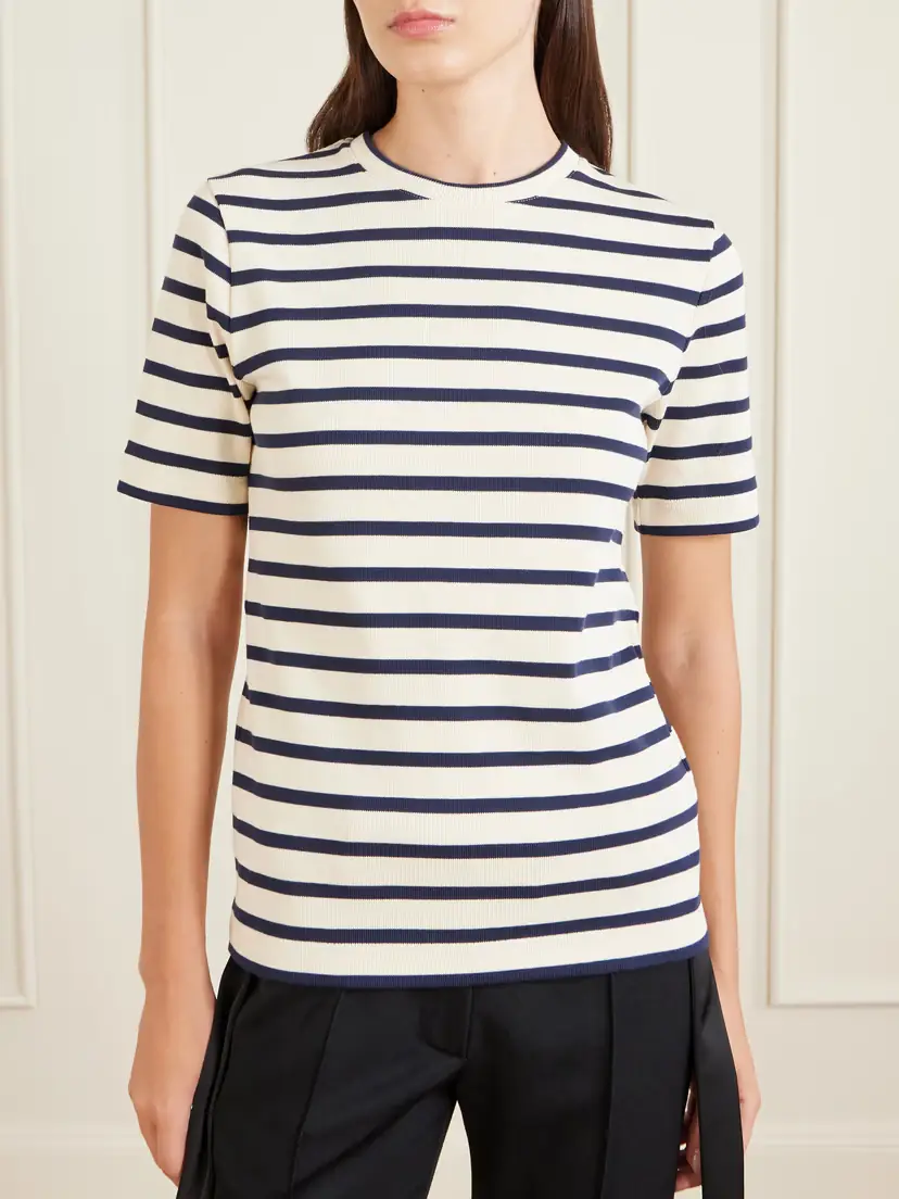 Jil Sander Striped Cotton T-shirt | Thumbnail 2