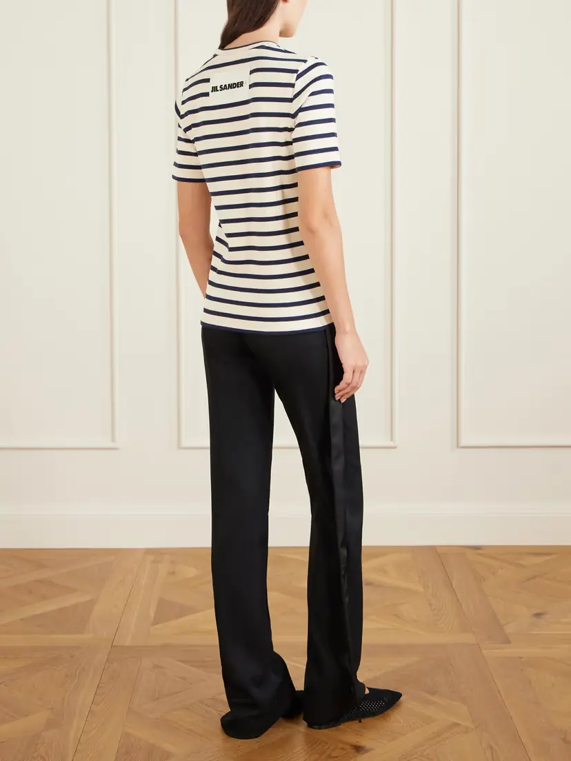 Jil Sander Striped Cotton T-shirt | Thumbnail 3