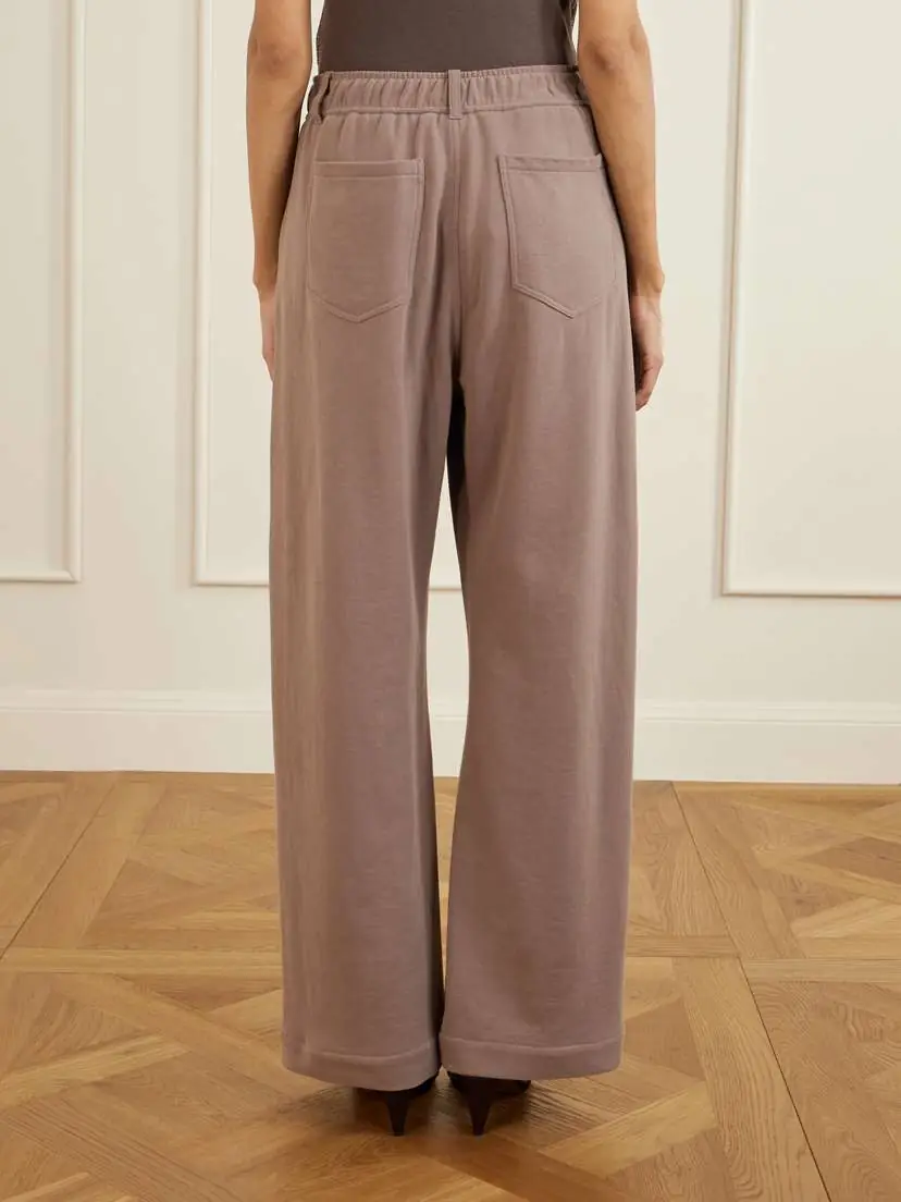 Brunello Cucinelli Cotton Wide-leg Pants | Thumbnail 3 Brunello Cucinelli Cotton Wide-leg Pants | Thumbnail 3