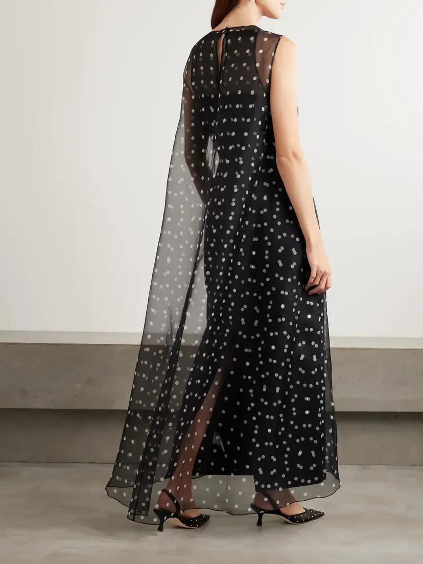 Emilia Wickstead Selina Polka-dot Silk Organza And Faille Dress | Thumbnail 3
