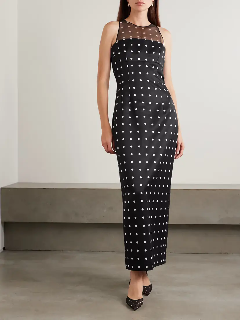 Emilia Wickstead Selina Polka-dot Silk Organza And Faille Dress | Thumbnail 5